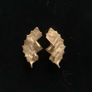 Vintage Italian Leaf Earrings